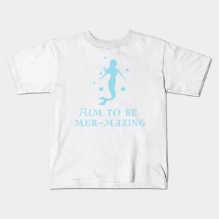 Mermaid club quote cute ocean graphic Kids T-Shirt